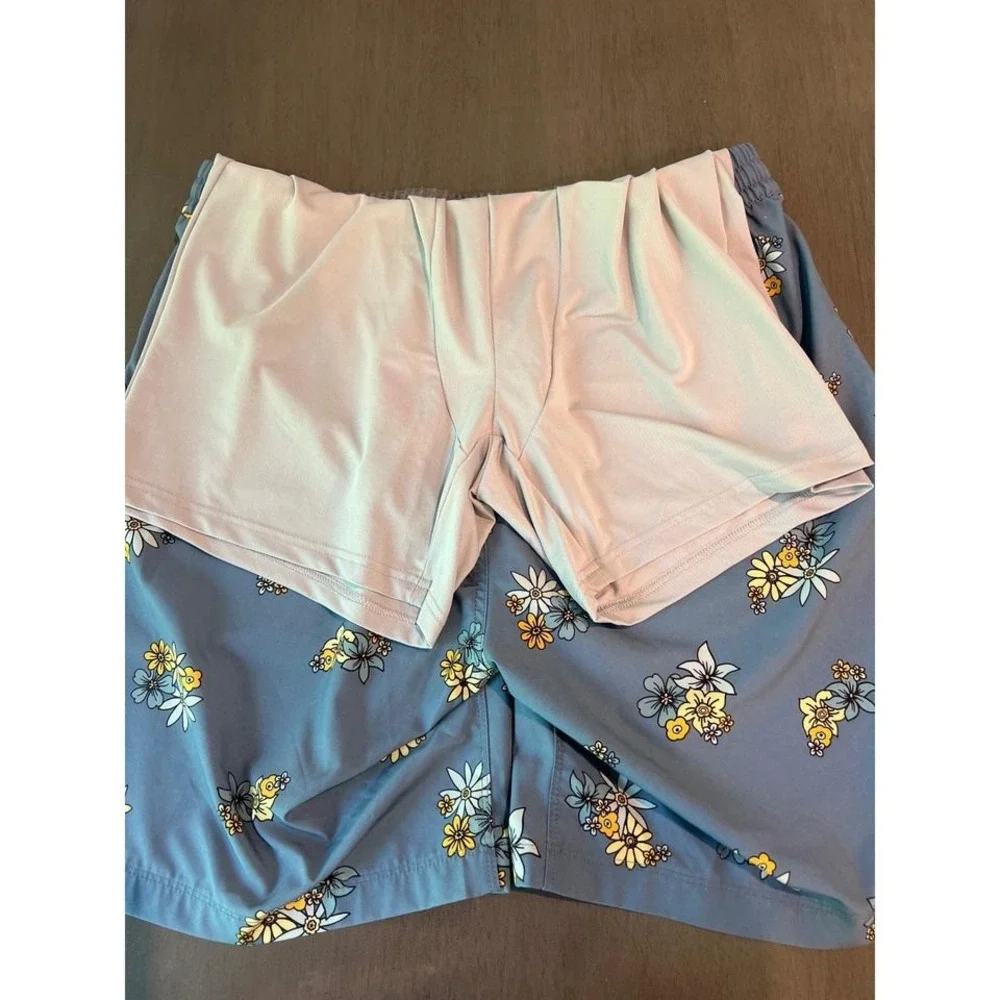 Hurley‎ Mens XL Floral Adjustable Elastic Waist Lined Board Shorts/Swim Trunks